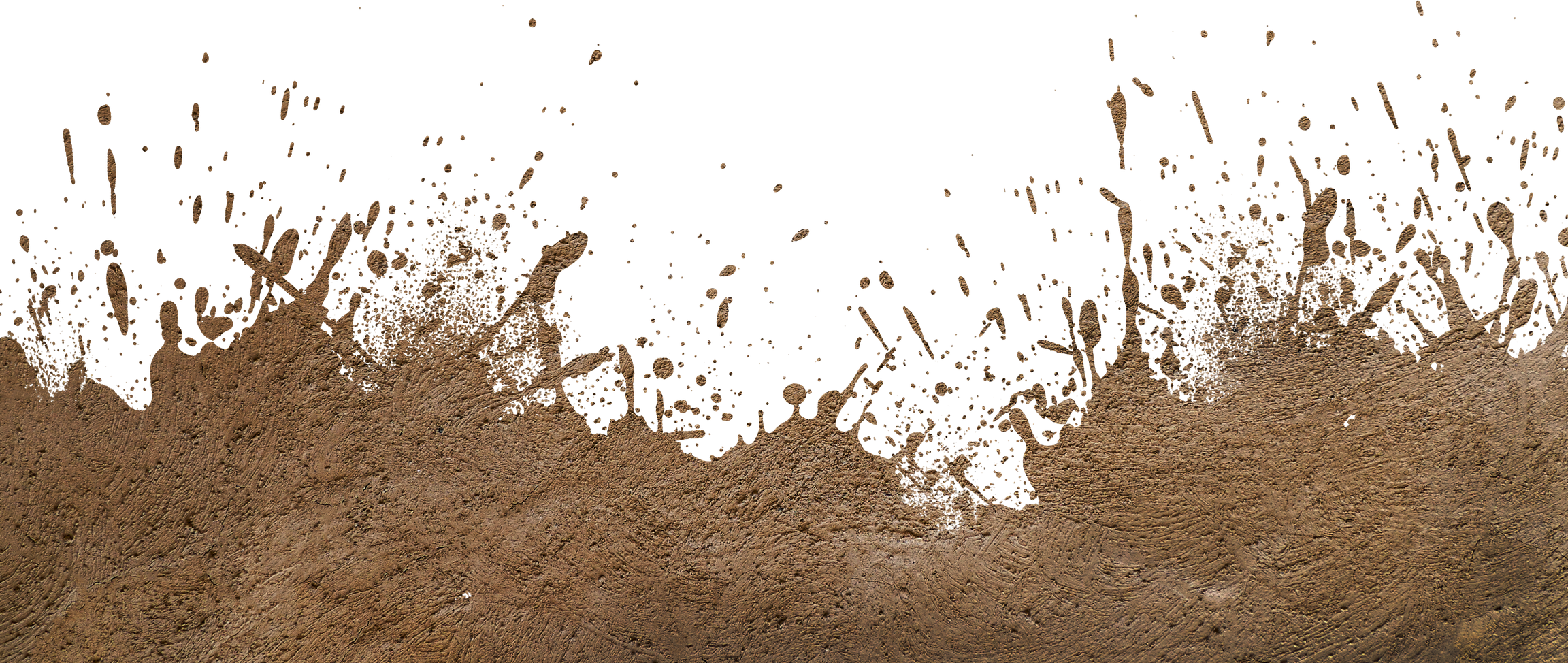 mud splash isolated transparency background.